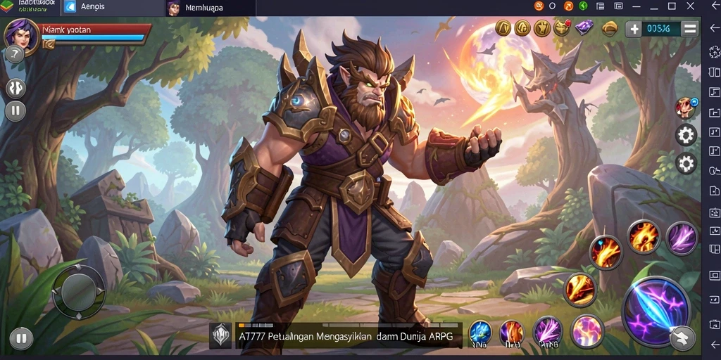 Screenshot AT777 menampilkan aksi seru dalam gameplay ARPG yang menegangkan.