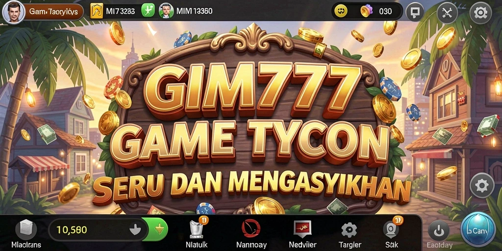 Screenshot gameplay GIM777 menampilkan keseruan dalam membangun bisnis.