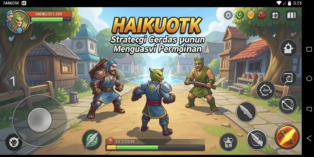 Screenshot HAIKUOTK menampilkan aksi strategi bermain yang intens dan menyenangkan.