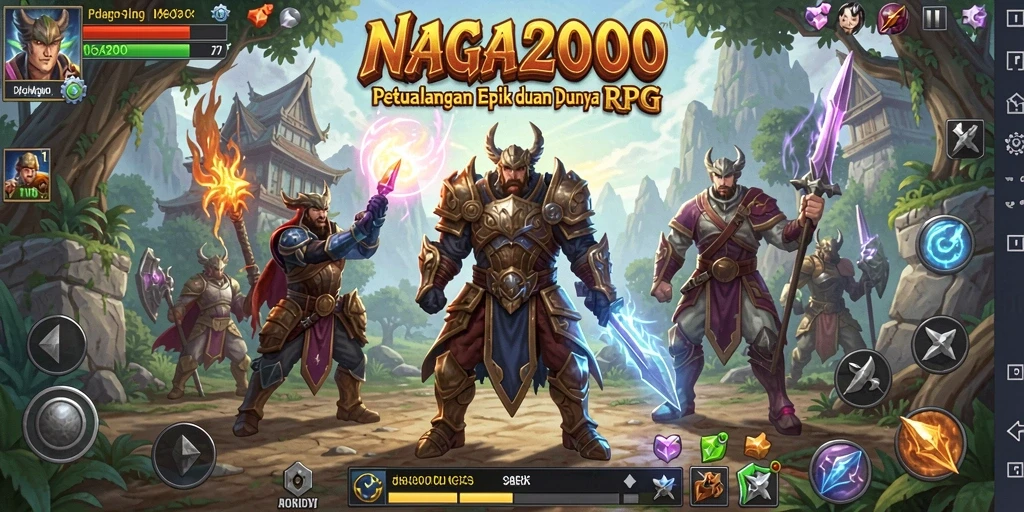Screenshot gameplay NAGA2000 menampilkan aksi seru dalam petualangan RPG.
