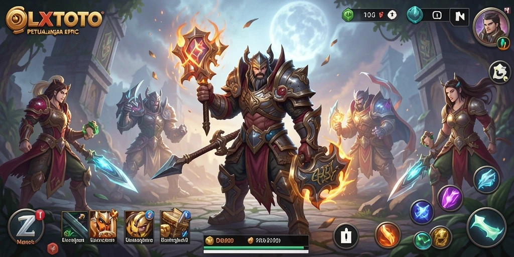 Screenshot OLXTOTO menampilkan aksi seru dalam pertarungan ARPG.