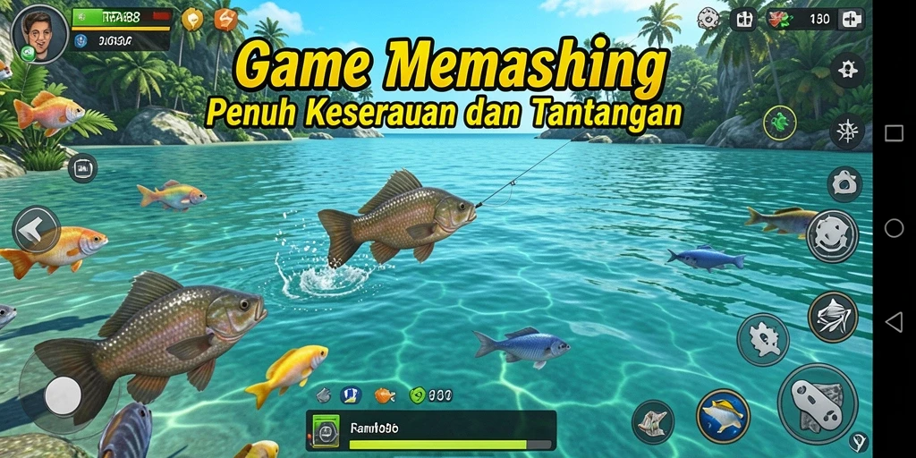 Tampilan gameplay RAFA88 yang menegangkan saat menangkap ikan.