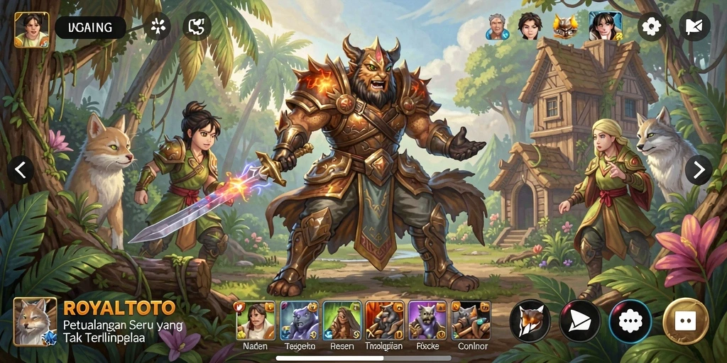 Tampilan gameplay yang mendebarkan dalam ROYALTOTO.