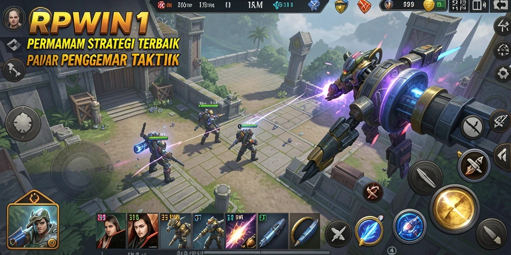 Tampilan gameplay RPWIN1 yang intens dan strategis.