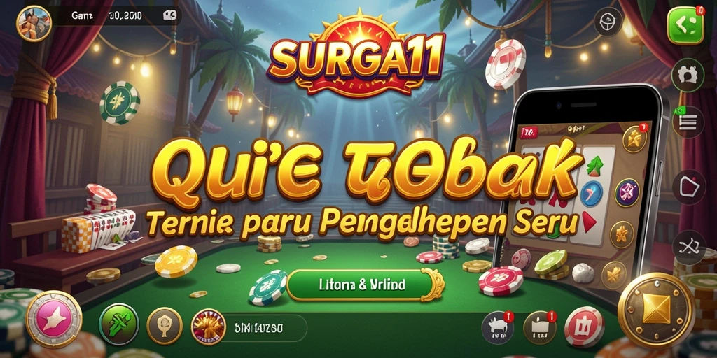Tangkapan layar utama SURGA11 menampilkan gameplay seru QiuQiu.